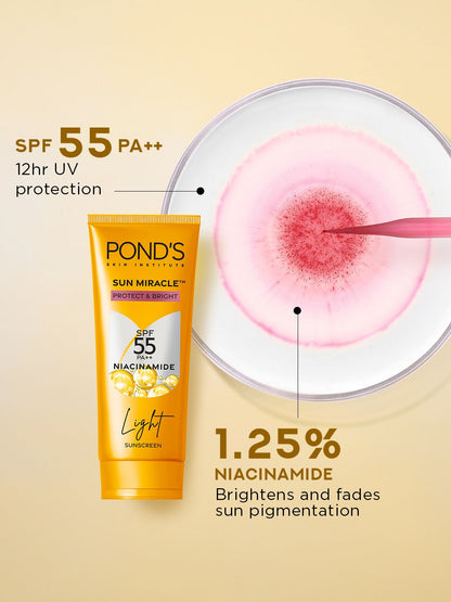 Ponds SPF 55 PA++ UVA UVB Serum Boost Sunscreen with Niacinamide C