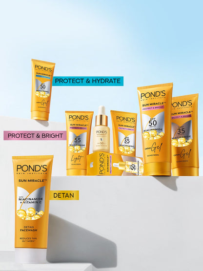 Ponds SPF 55 PA++ UVA UVB Serum Boost Sunscreen with Niacinamide C