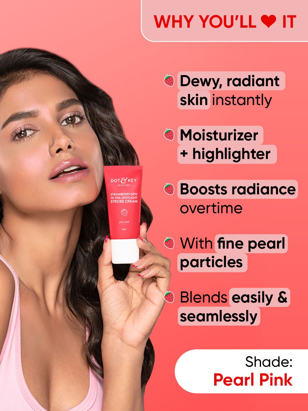 DOT & KEY Skincare Strawberry Dew In The Spotlight Strobe Cream