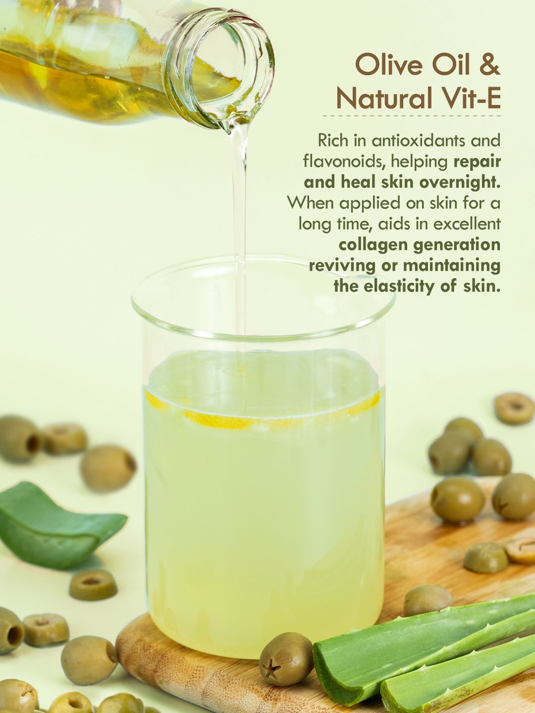 Nat Habit Vitamin E Olive Active Face Gel with Aging Protection for All Skin Types
