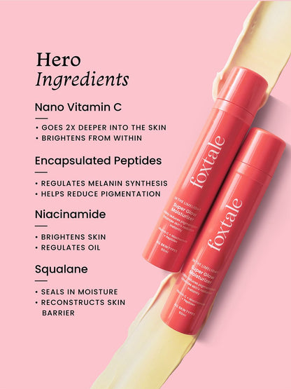Foxtale Vitamin C Super Glow Moisturiser with Niacinamide & Peptides