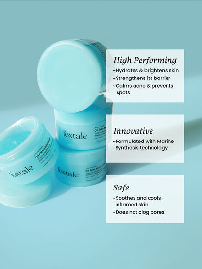 Foxtale Intense Hydrating Gel Moisturiser with Hyaluronic Acid for Glowing Skin