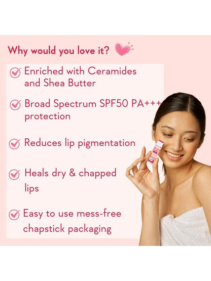 WishCare Ceramide Tinted Lip Balm With SPF50 PA+++