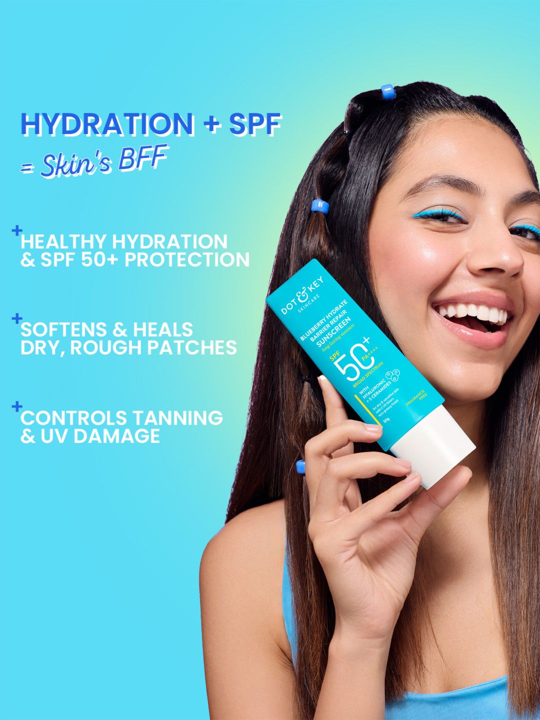 DOT & KEY Blueberry Hydrate Barrier Repair Sunscreen SPF 50+ PA++++