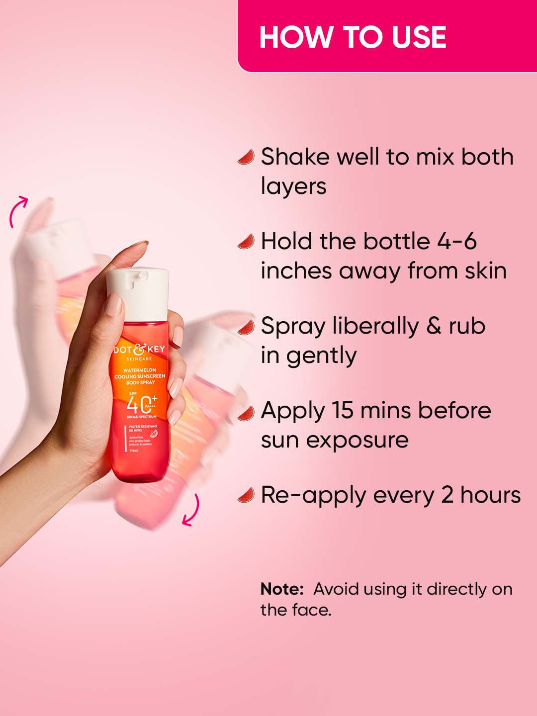 DOT & KEY Watermelon Cooling Sunscreen Body Spray SPF 40+ PA+++