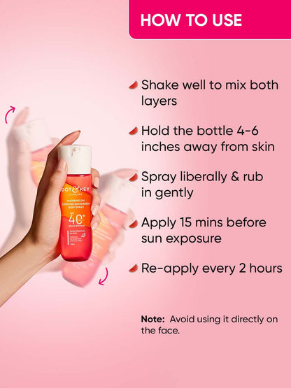 DOT & KEY Watermelon Cooling Sunscreen Body Spray SPF 40+ PA+++