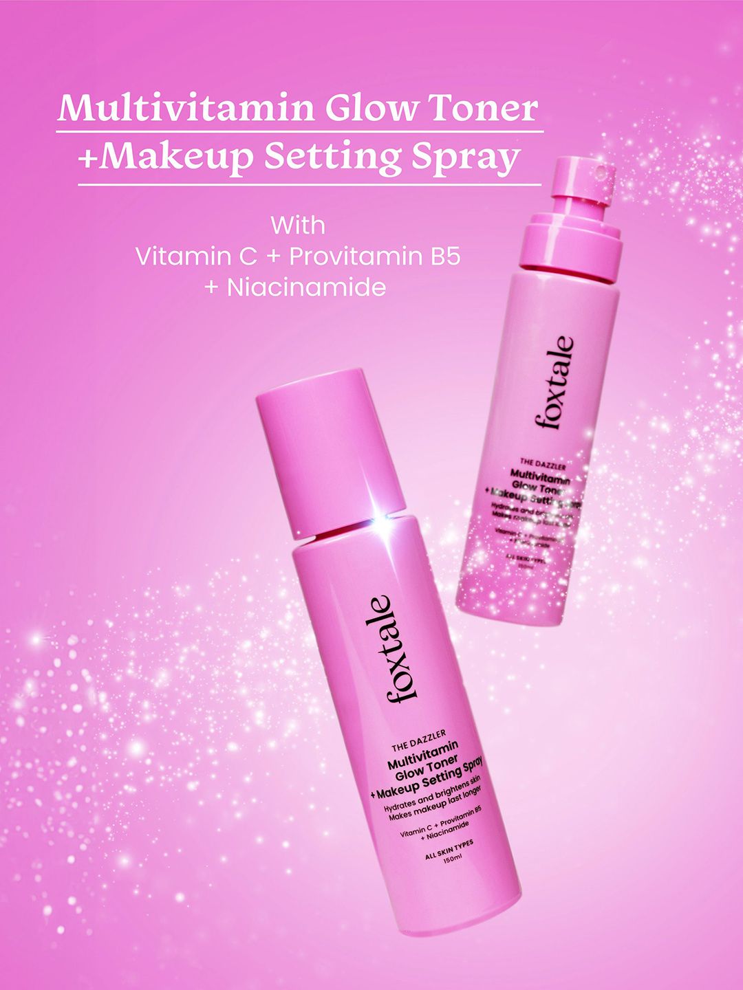 Foxtale Multivitamin Glow Toner & Makeup Spray with VitaminC & Niacinamide