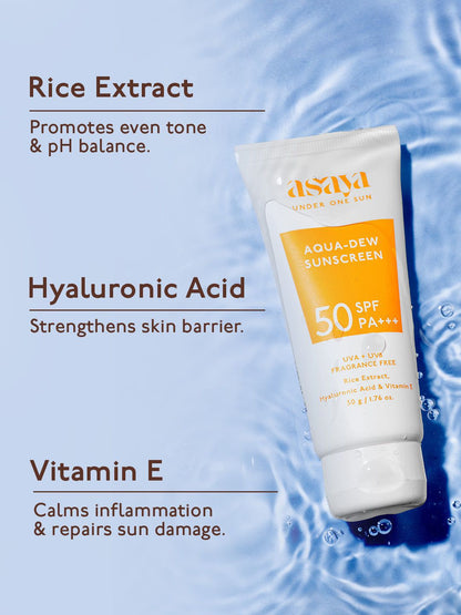 Asaya Under One Sun Aqua Dew Sunscreen With Rice Extract