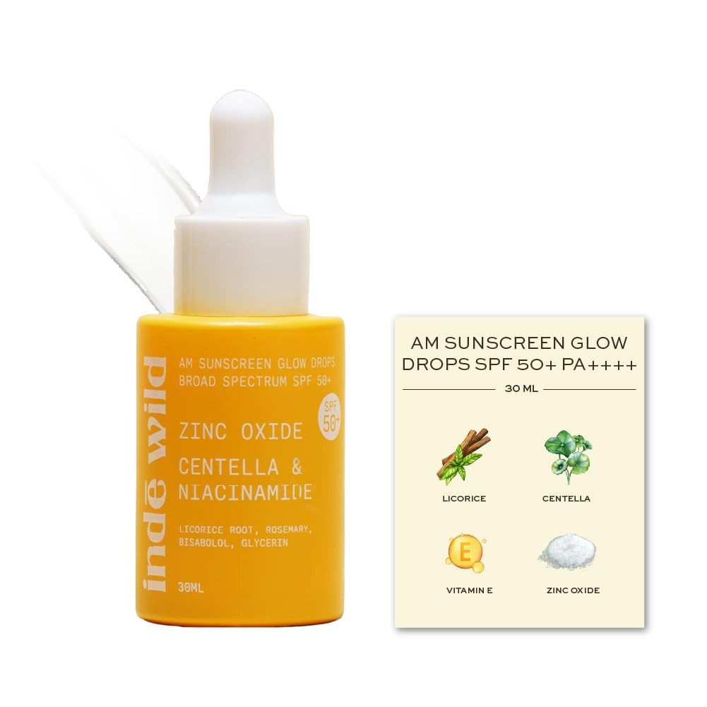 Indē Wild AM Sunscreen Glow Drops SPF 50+ PA++++