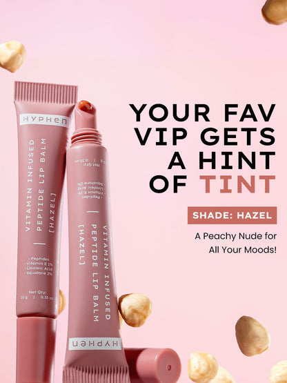 Hyphen Vitamin-Infused Peptide Lip Balm For 24 Hrs Moisturization - Hazel