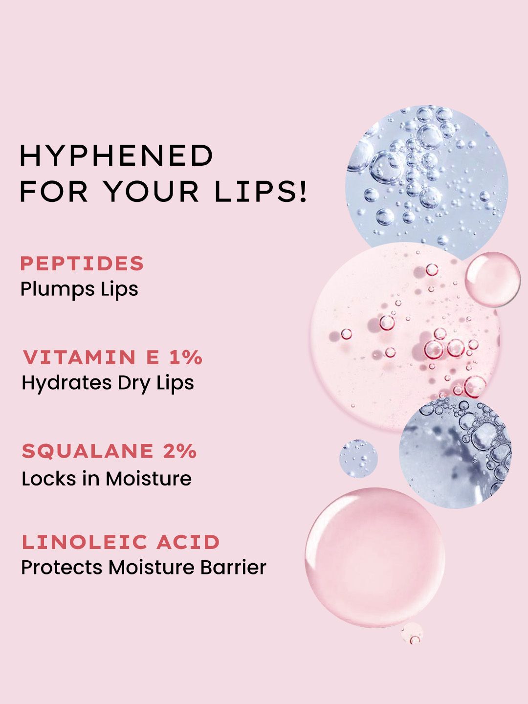 Hyphen Vitamin-Infused Peptide Lip Balm For 24 Hrs Moisturization - Hazel