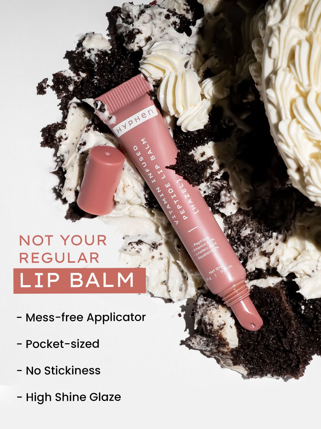 Hyphen Vitamin-Infused Peptide Lip Balm For 24 Hrs Moisturization - Hazel