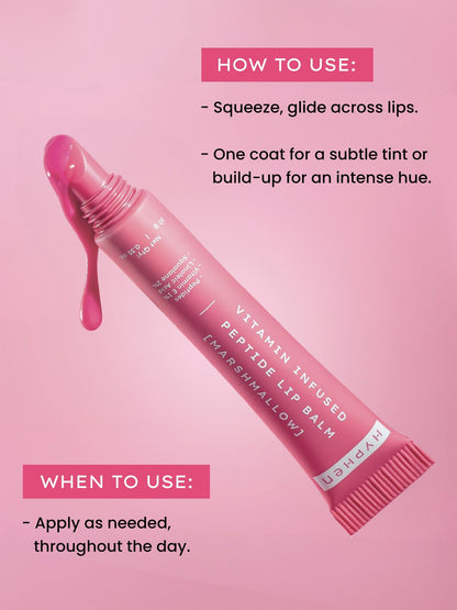 Hyphen Vitamin-Infused Peptide Lip Balm For 24 Hrs Moisturization - Marshmallow