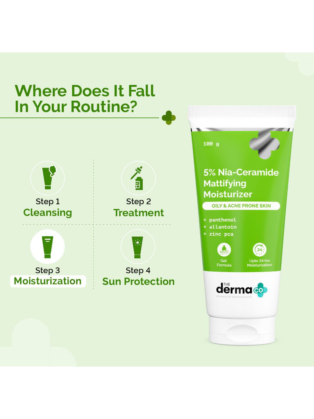 The Derma co. 5% Nia-Ceramide Mattifying Moisturizer for Oily & Acne Prone Skin