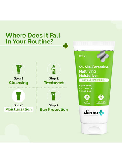 The Derma co. 5% Nia-Ceramide Mattifying Moisturizer for Oily & Acne Prone Skin