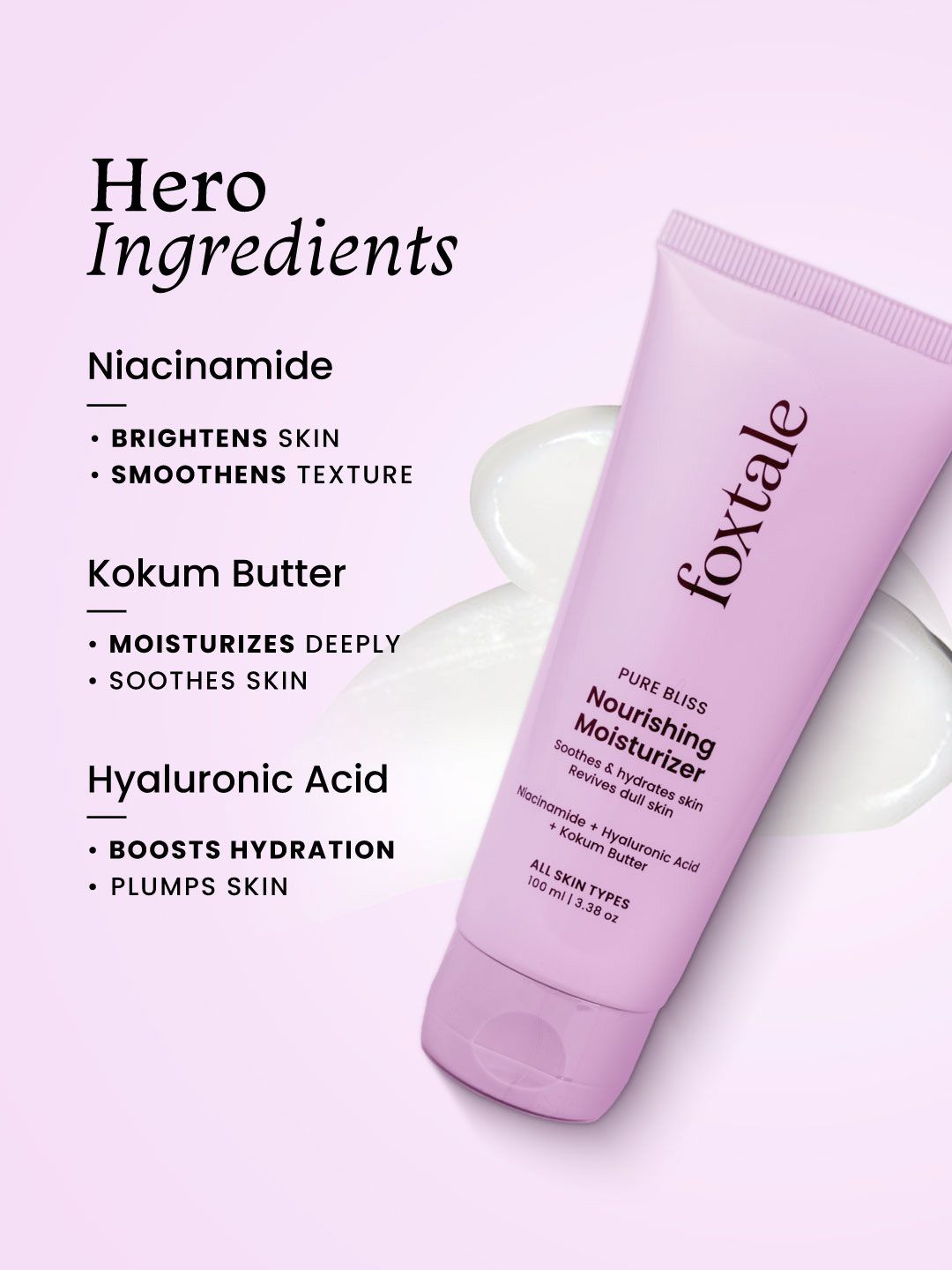 FoxTale Pure Bliss Nourishing Moisturiser with Niacinamide