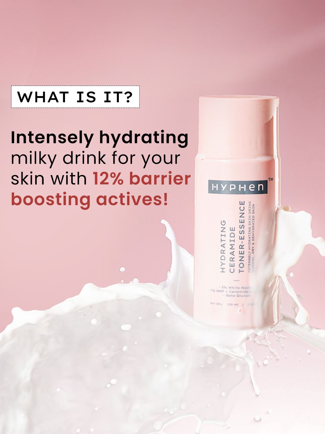 Hyphen Hydrating Ceramide Toner Essence With 5% White Nectar