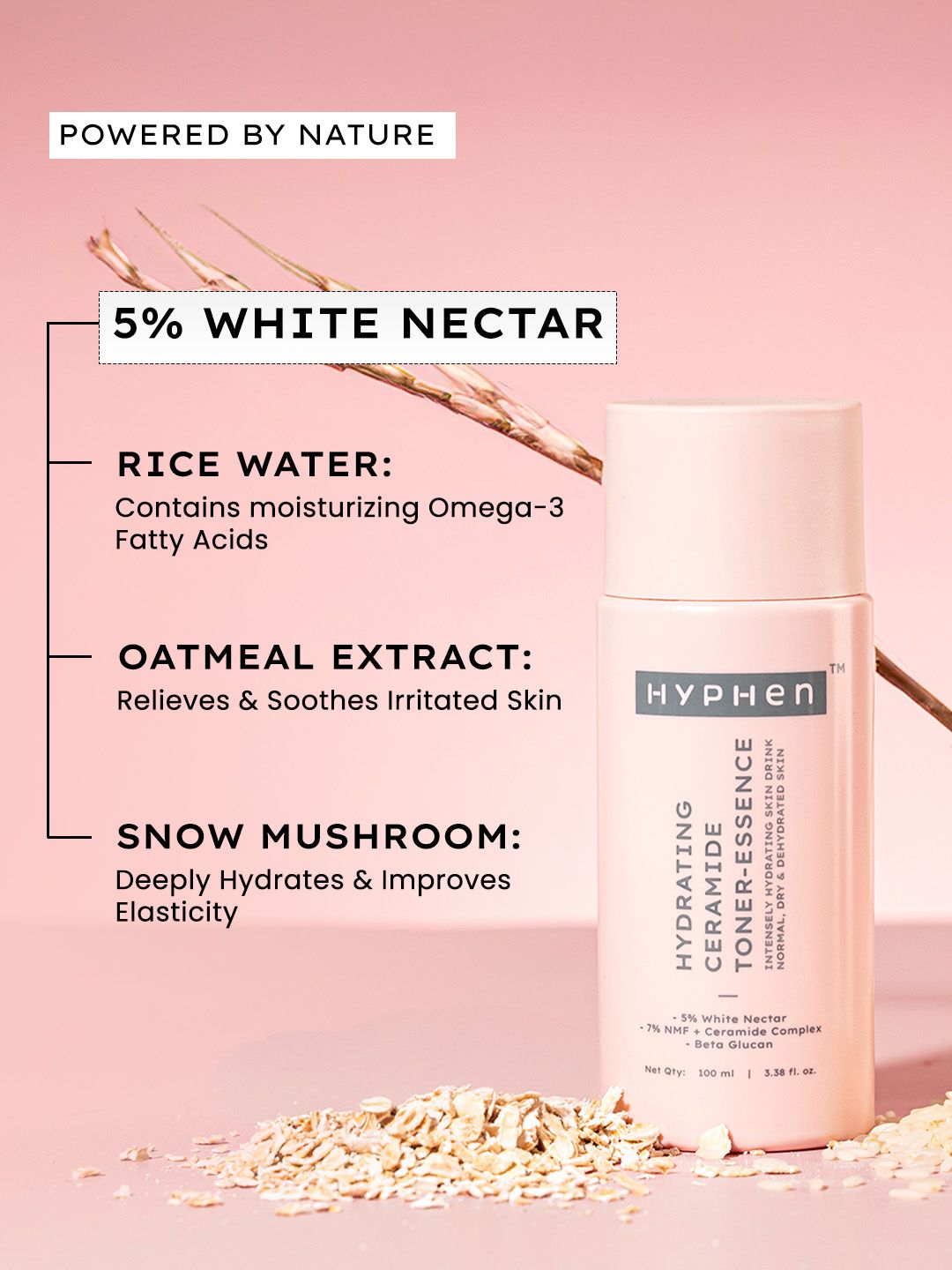 Hyphen Hydrating Ceramide Toner Essence With 5% White Nectar