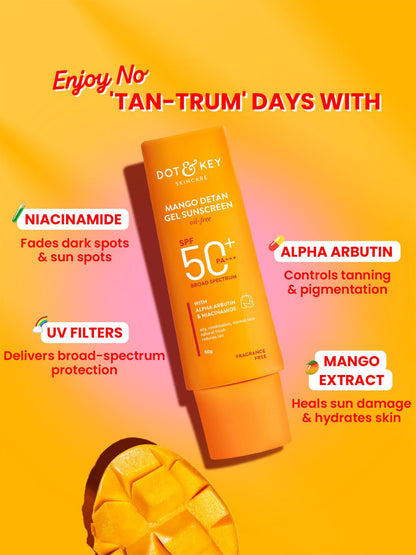 DOT & KEY Mango Detan Gel Sunscreen With SPF 50