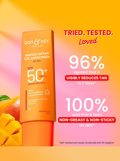 DOT & KEY Mango Detan Gel Sunscreen With SPF 50