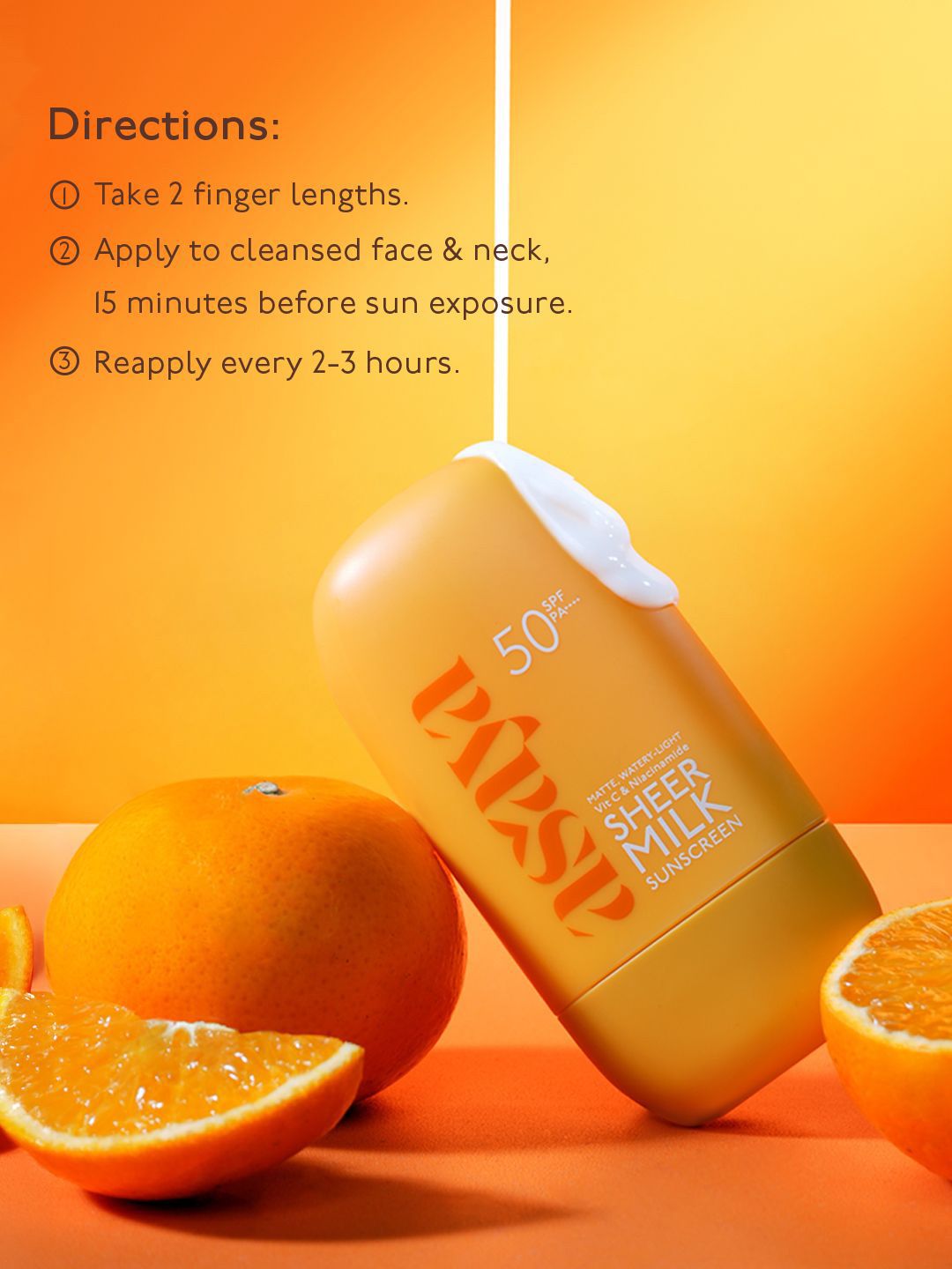 Asaya Sheer Milk Non-Greasy & Quick-Absorbing Sunscreen With SPF 50 PA++++