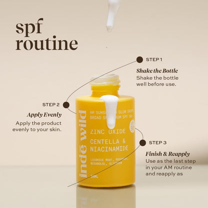 Indē Wild AM Sunscreen Glow Drops SPF 50+ PA++++