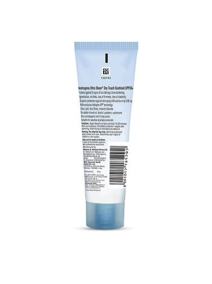 Neutrogena UltraSheer Dry Touch Sunblock - Sunscreen SPF 50+ With Helioplex
