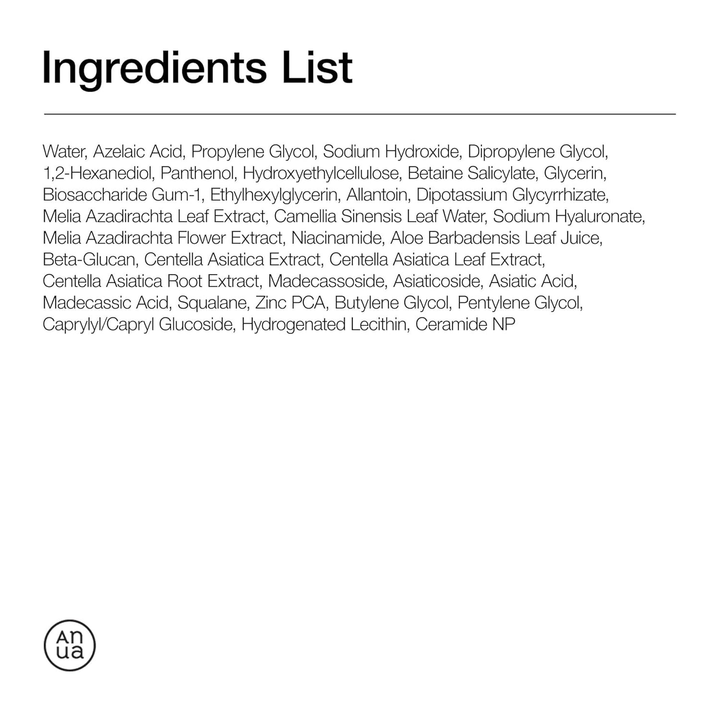 Anua Azelaic Acid 10 Hyaluron Redness Soothing Serum