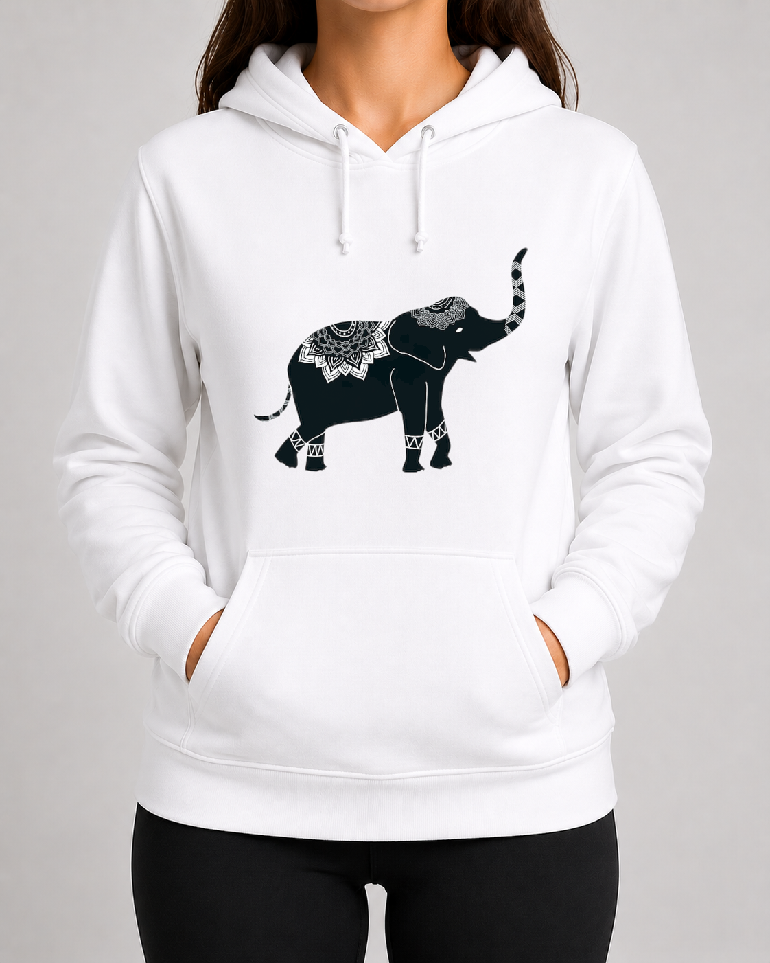 Black Mandala Elephant