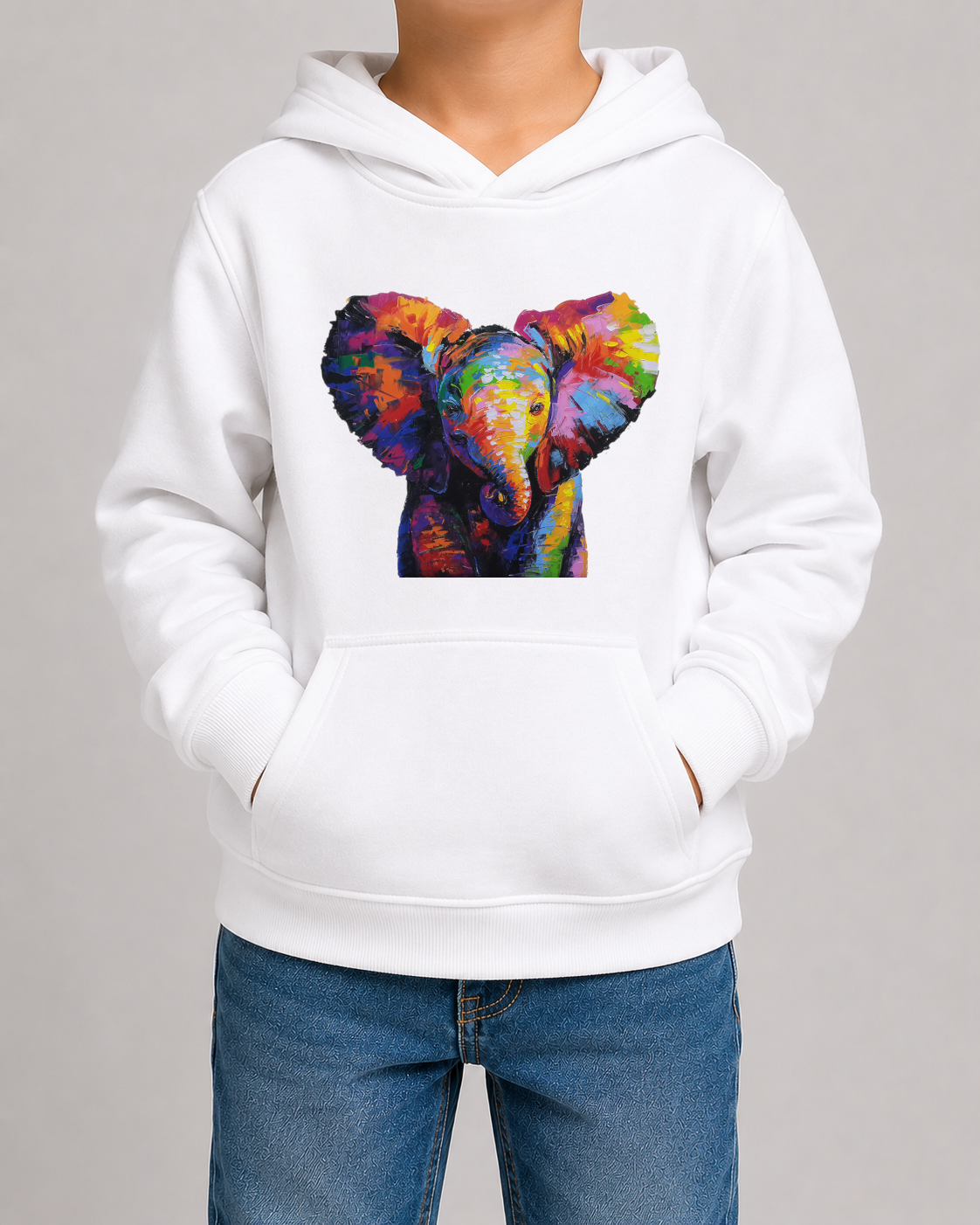 Colourful Baby Elephant Hoodie