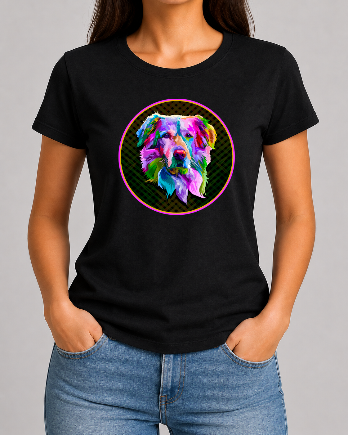 Colourful Dog Tshirt