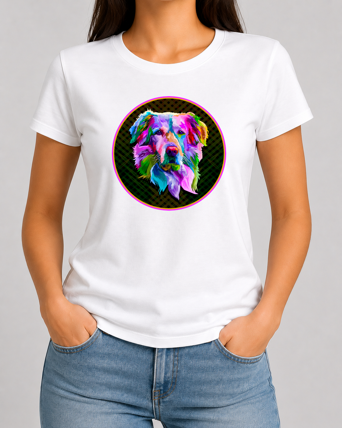 Colourful Dog Tshirt