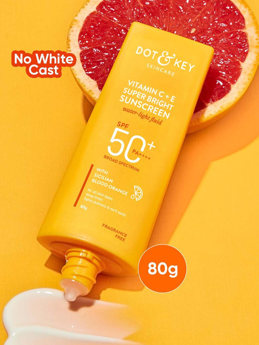 DOT & KEY Vitamin C + E Sunscreen SPF 50 PA+++ For Glowing Skin with No White Cast