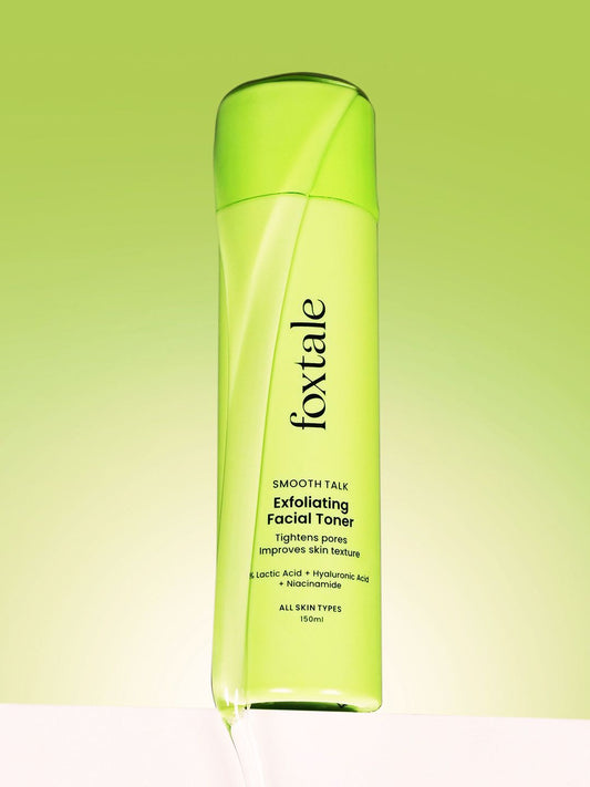 Foxtale Exfoliating Toner with 5% Lactic Acid & Niacinamide for Brighter Skin