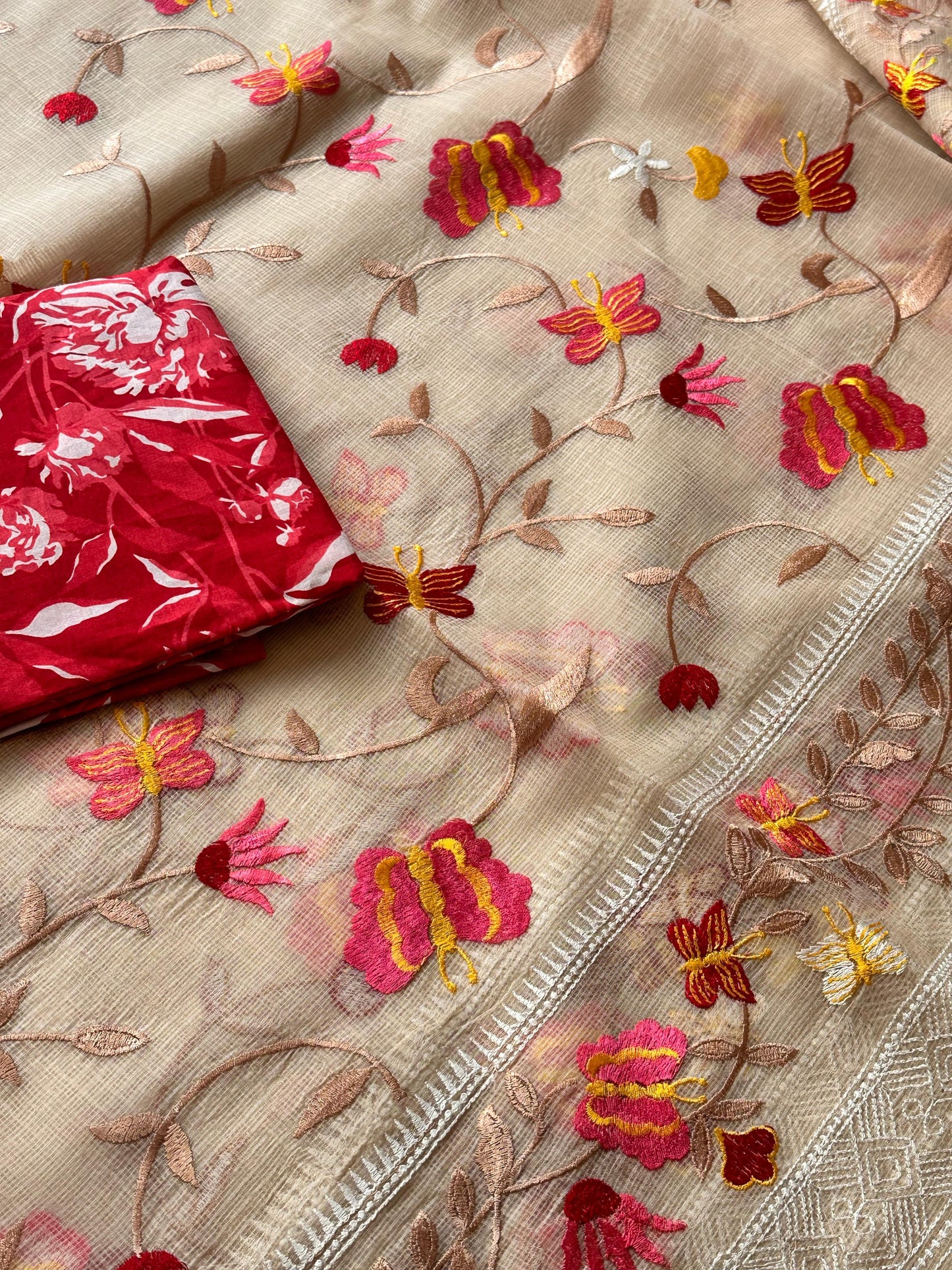 Semi Pure Organza Saree