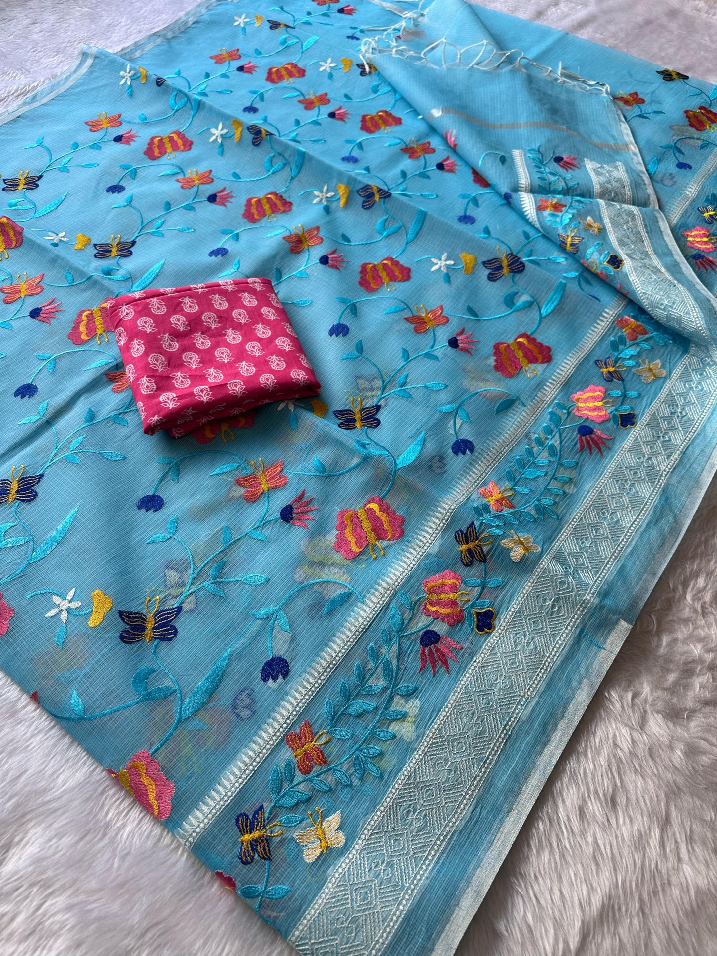 Semi Pure Organza Saree