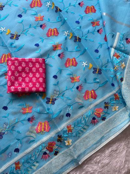 Semi Pure Organza Saree
