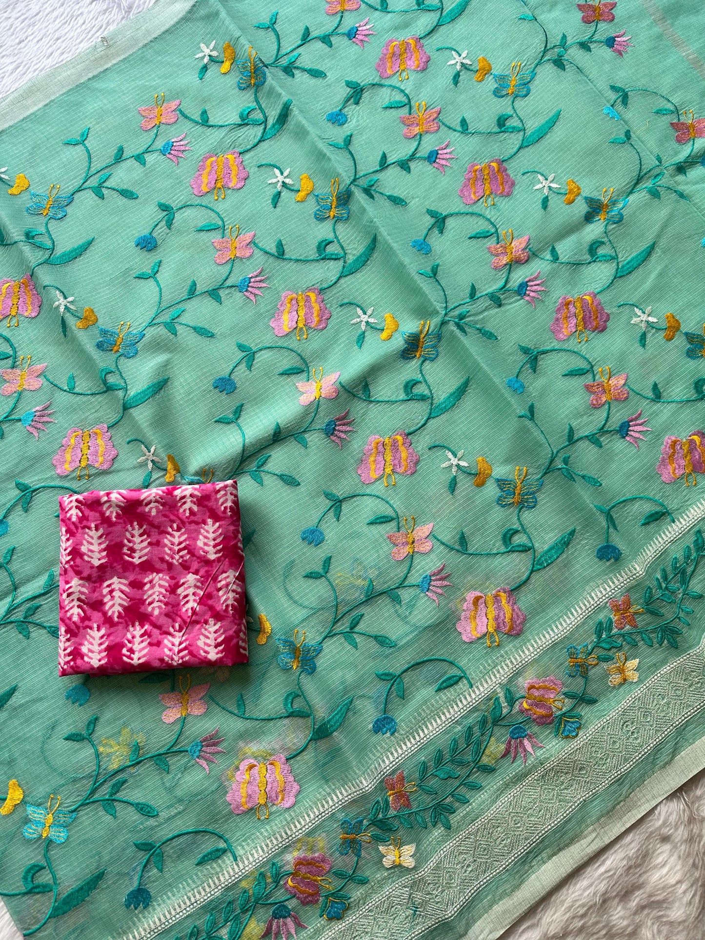 Semi Pure Organza Saree