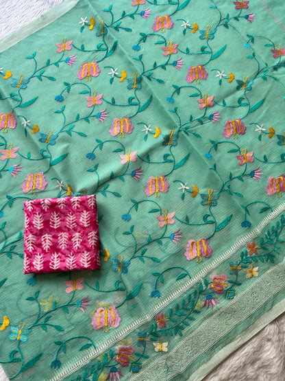 Semi Pure Organza Saree