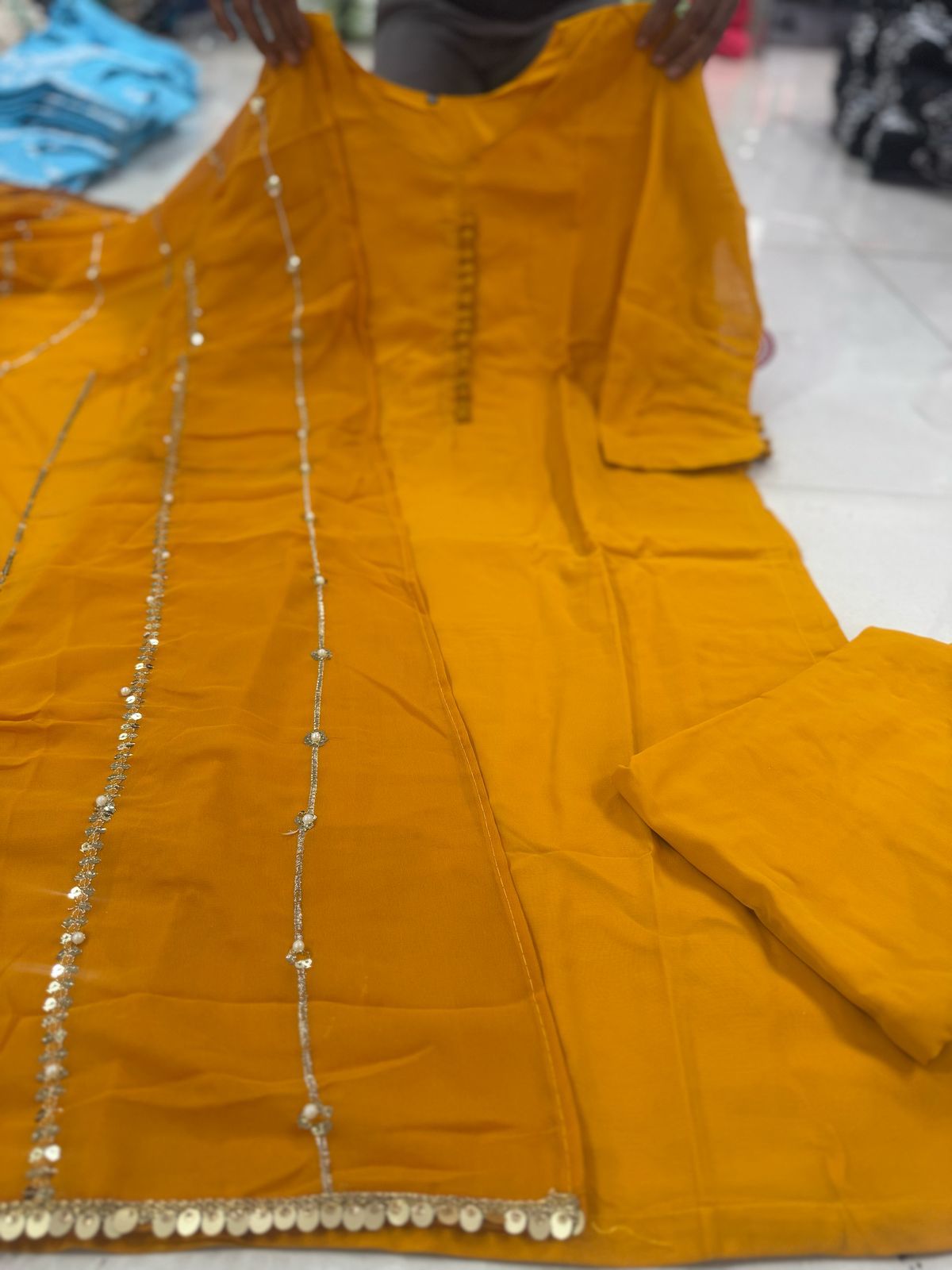 Premium Reyon Cotton Top with Chikankari Work