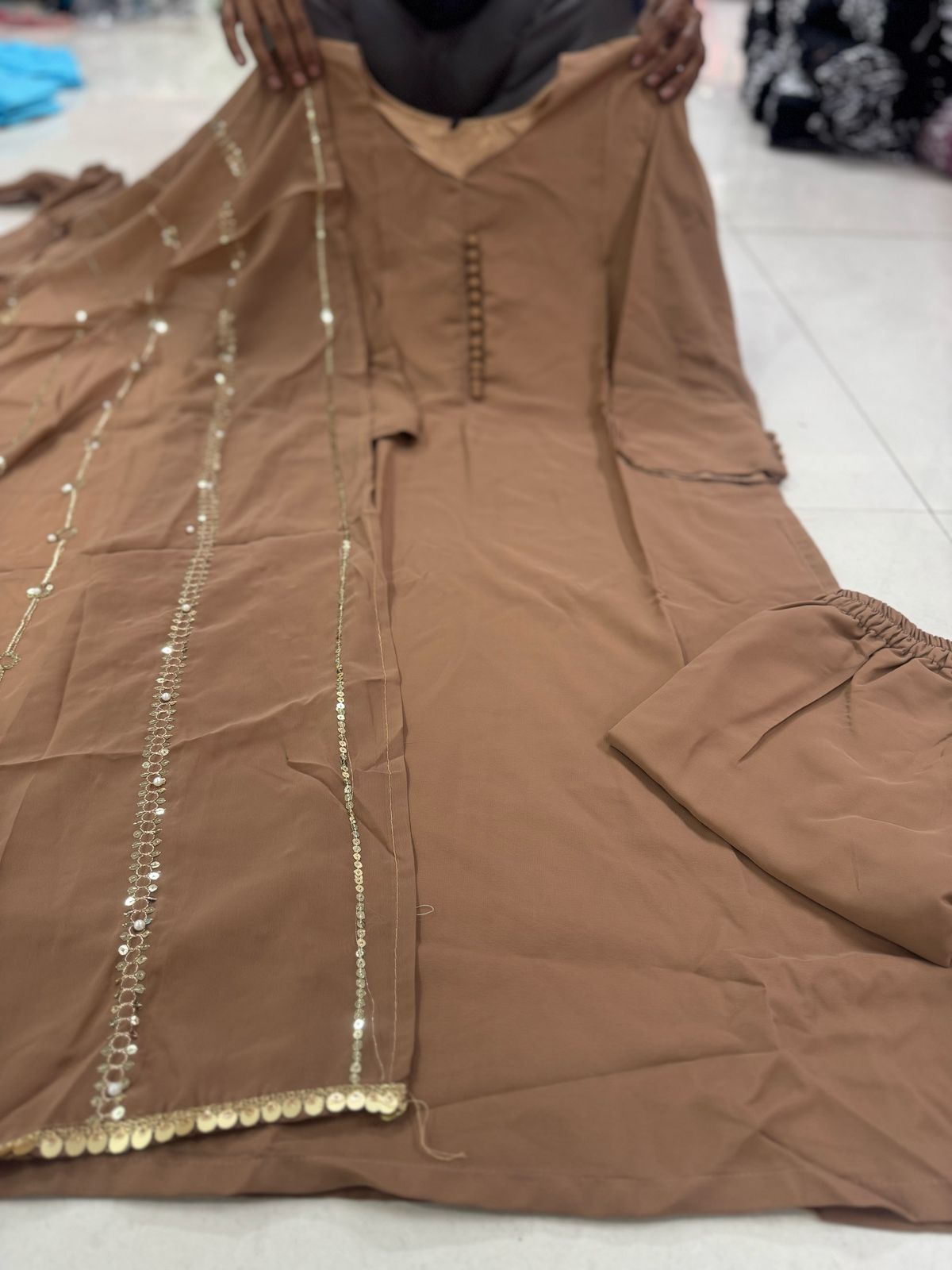 Premium Reyon Cotton Top with Chikankari Work