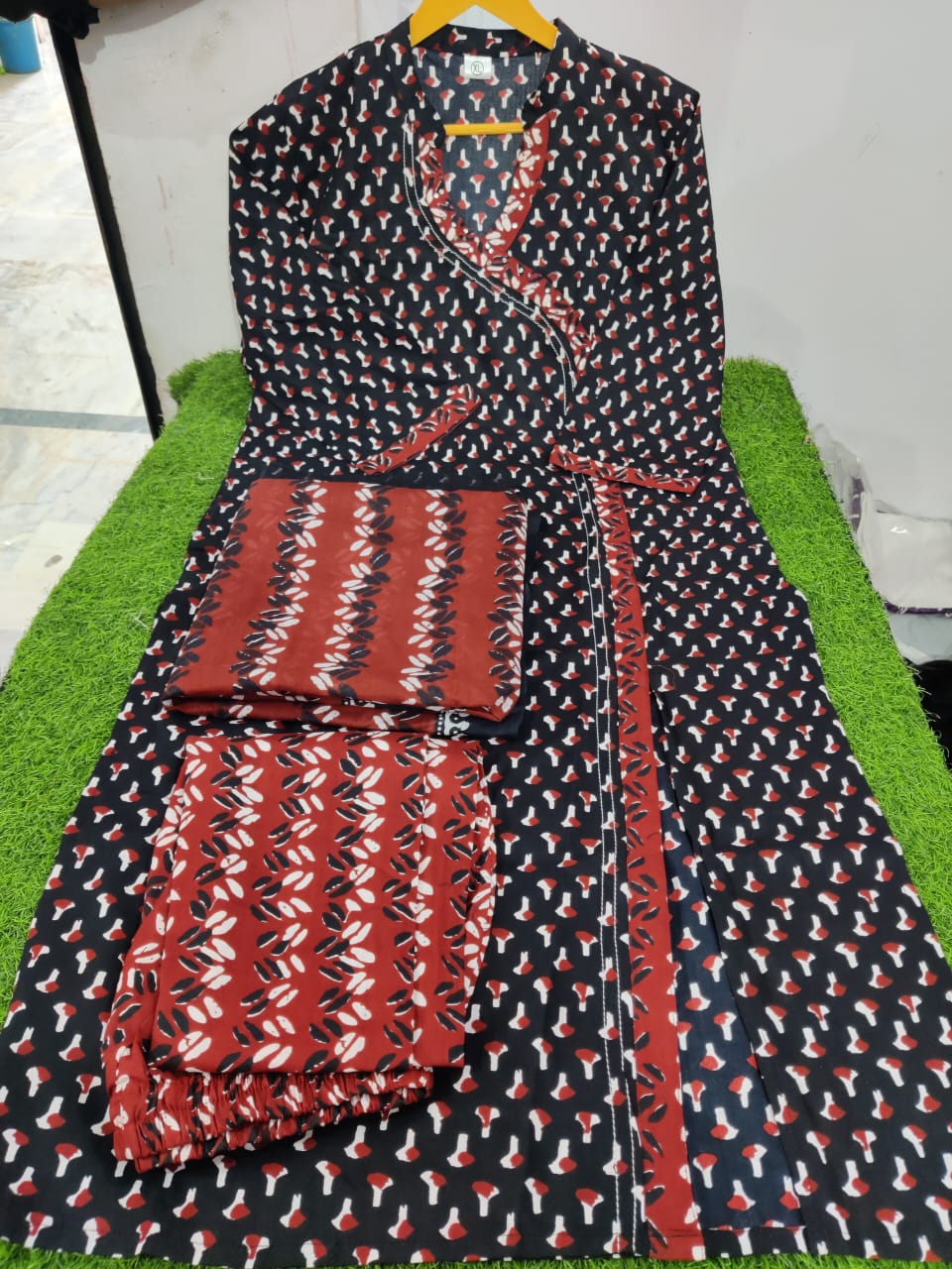 Jaipuri Hand Block Print Angrakha Style Kurti