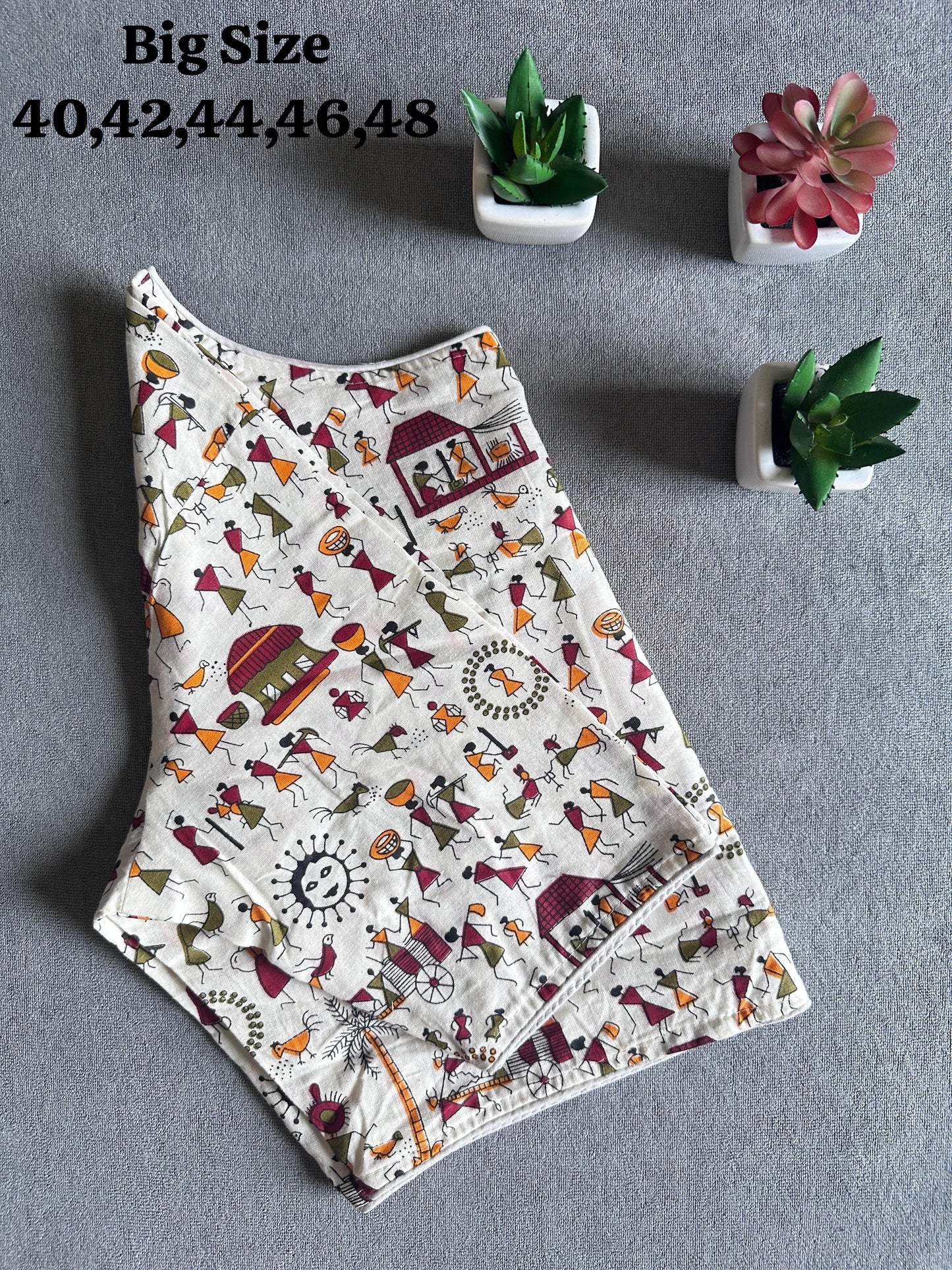 Pure Ajrakh Handloom Cotton Blouse