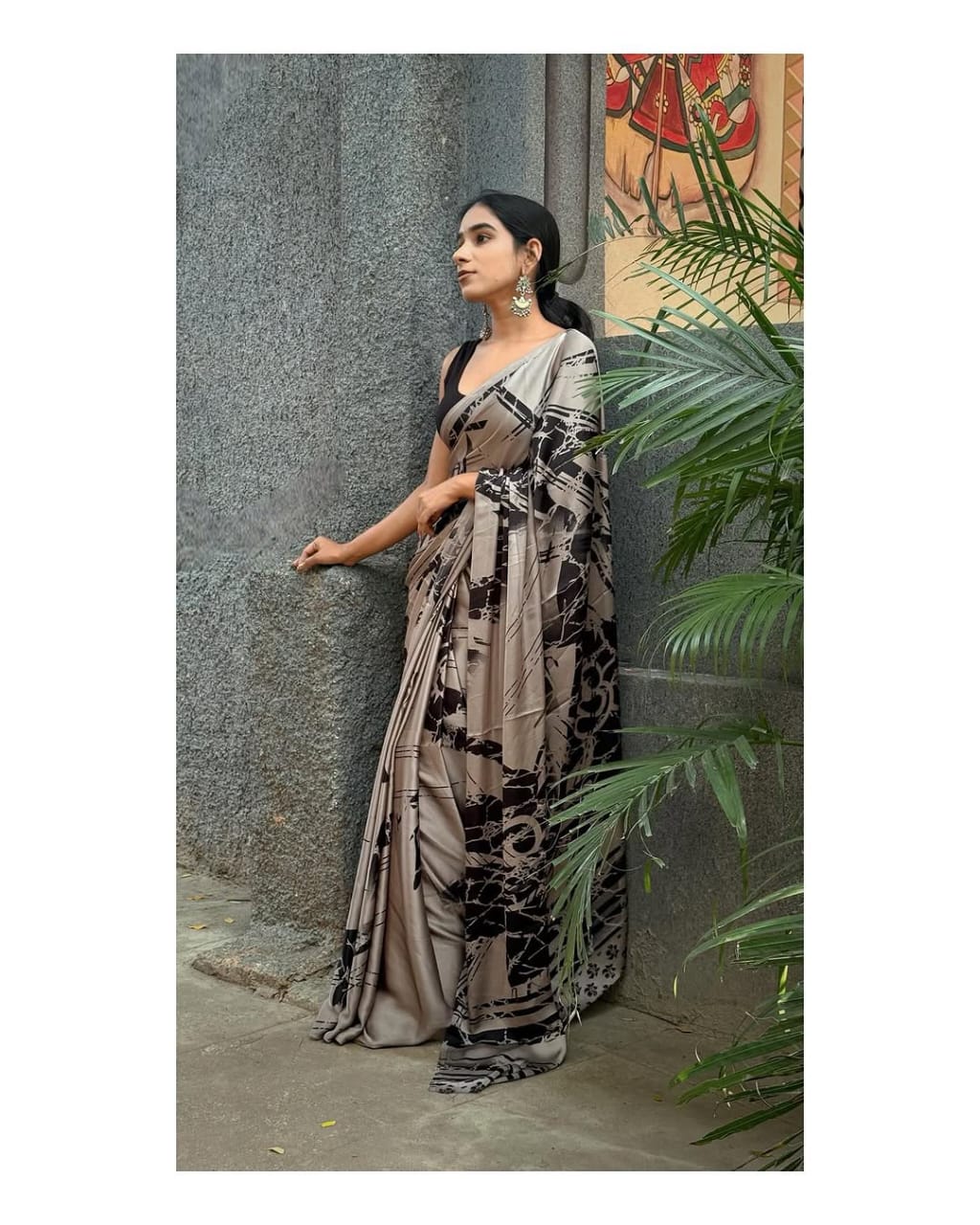 Pure Chinnon Digital Printed Saree