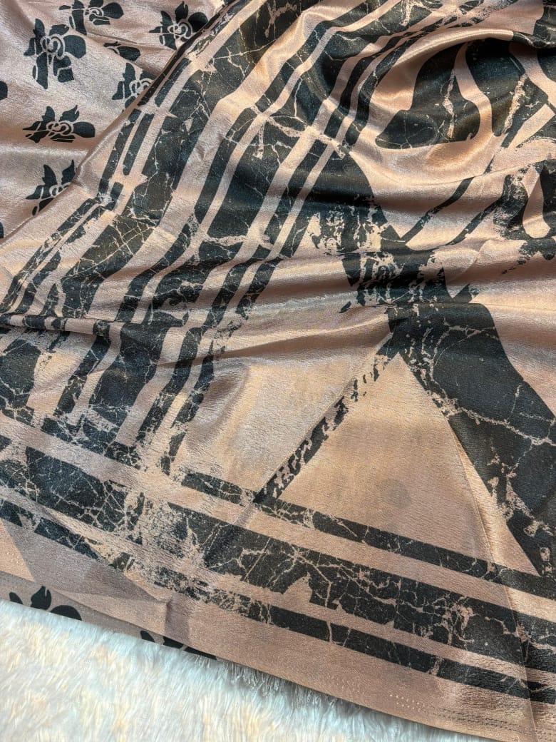 Pure Chinnon Digital Printed Saree