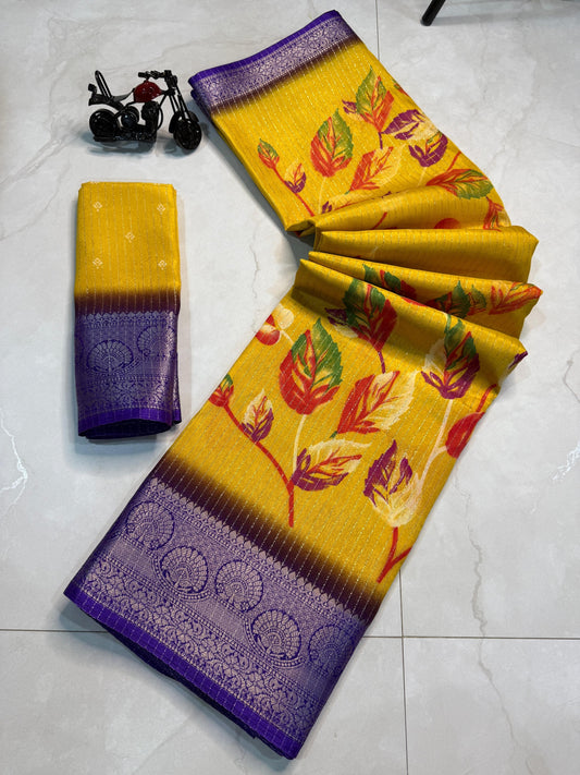 Floral Rekko Silk Saree