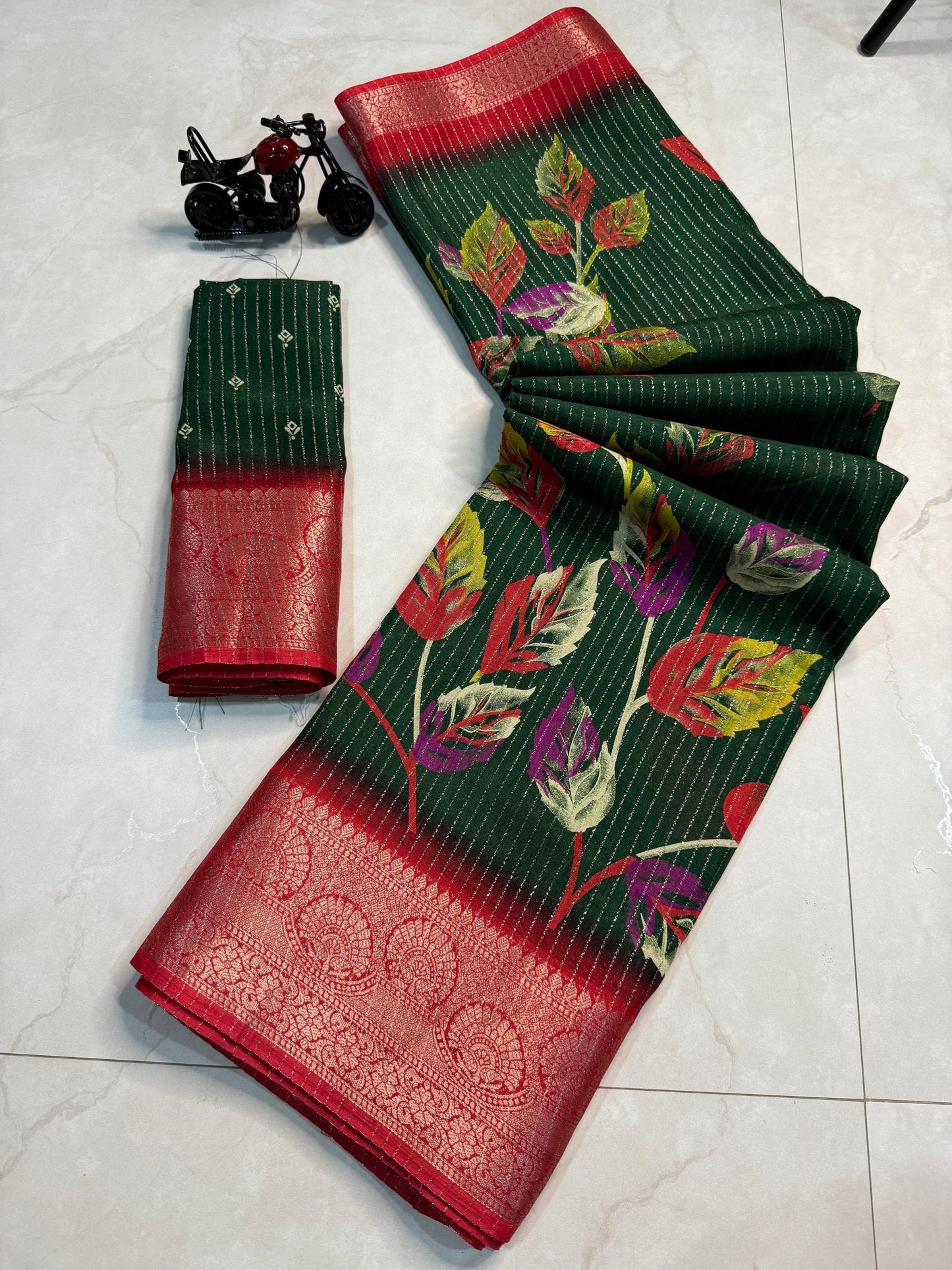 Floral Rekko Silk Saree