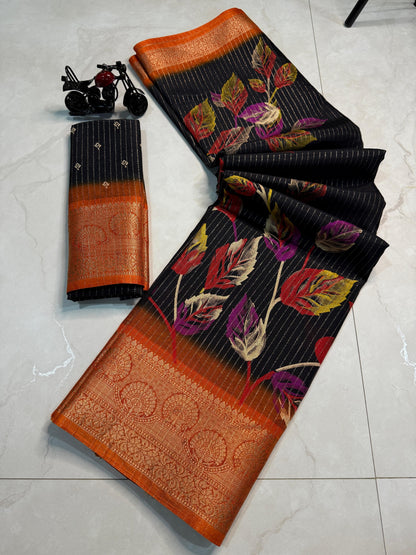 Floral Rekko Silk Saree