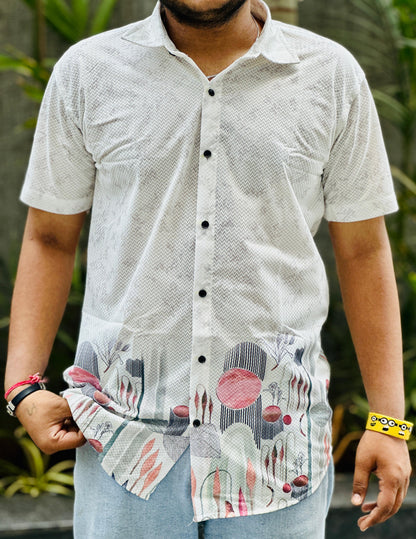 MEN'S EXCLUSIVE IMPORTED FABRIC HALF SLEEVE SHIRT