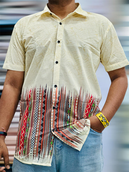 MEN'S EXCLUSIVE IMPORTED FABRIC HALF SLEEVE SHIRT